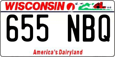 WI license plate 655NBQ