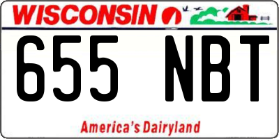 WI license plate 655NBT
