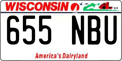 WI license plate 655NBU