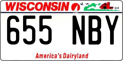 WI license plate 655NBY