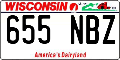 WI license plate 655NBZ