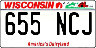 WI license plate 655NCJ