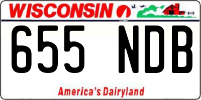 WI license plate 655NDB