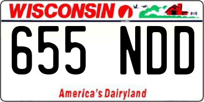 WI license plate 655NDD