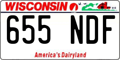 WI license plate 655NDF