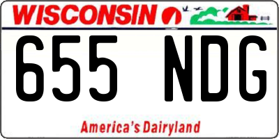 WI license plate 655NDG