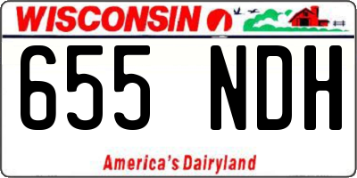 WI license plate 655NDH