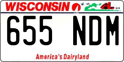 WI license plate 655NDM