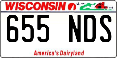 WI license plate 655NDS