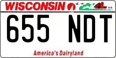 WI license plate 655NDT