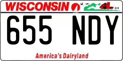 WI license plate 655NDY
