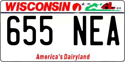 WI license plate 655NEA
