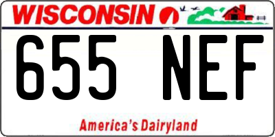 WI license plate 655NEF