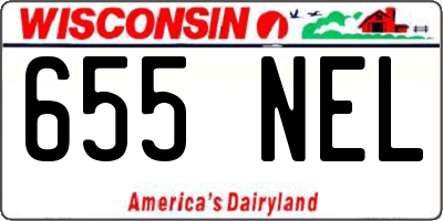 WI license plate 655NEL
