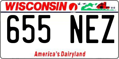 WI license plate 655NEZ