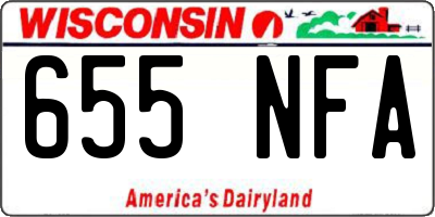 WI license plate 655NFA
