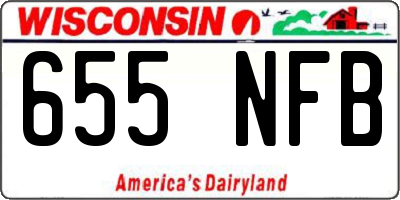 WI license plate 655NFB