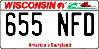 WI license plate 655NFD