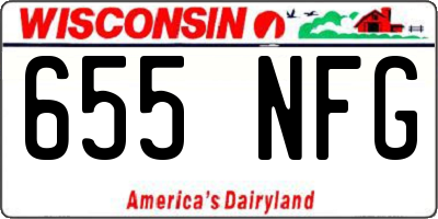 WI license plate 655NFG