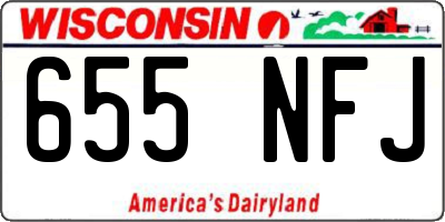 WI license plate 655NFJ