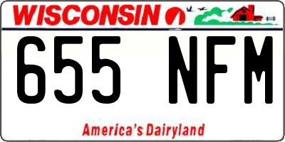 WI license plate 655NFM