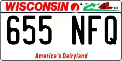 WI license plate 655NFQ