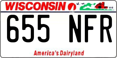 WI license plate 655NFR