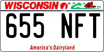 WI license plate 655NFT