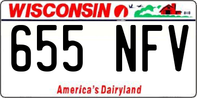 WI license plate 655NFV