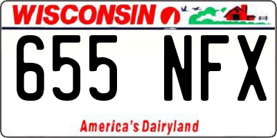 WI license plate 655NFX