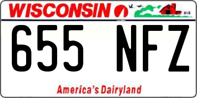 WI license plate 655NFZ