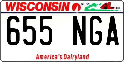 WI license plate 655NGA