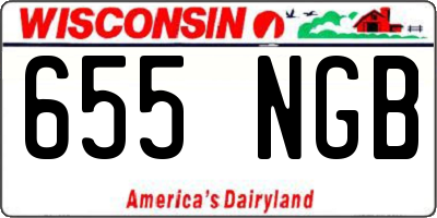 WI license plate 655NGB