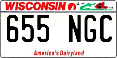 WI license plate 655NGC