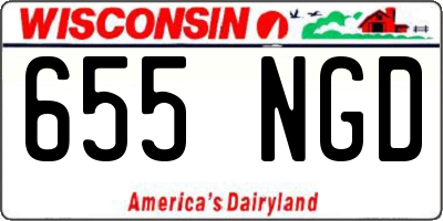 WI license plate 655NGD