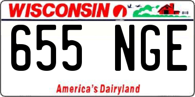 WI license plate 655NGE