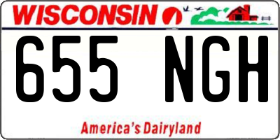 WI license plate 655NGH