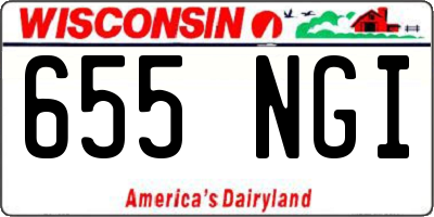 WI license plate 655NGI