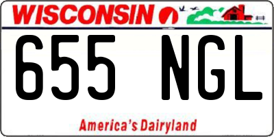 WI license plate 655NGL