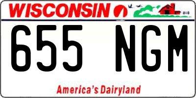 WI license plate 655NGM