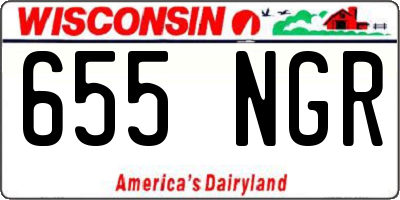 WI license plate 655NGR