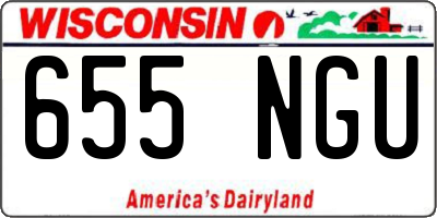 WI license plate 655NGU