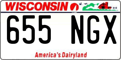 WI license plate 655NGX