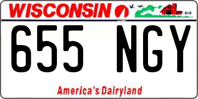 WI license plate 655NGY