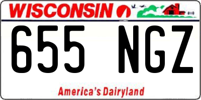 WI license plate 655NGZ