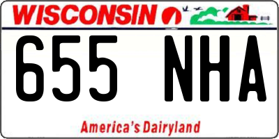 WI license plate 655NHA