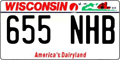 WI license plate 655NHB
