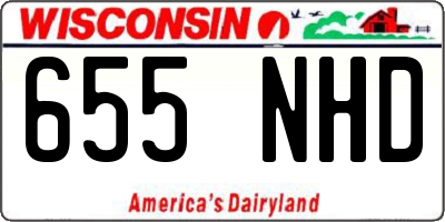 WI license plate 655NHD