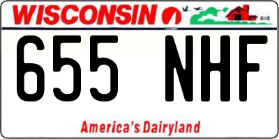 WI license plate 655NHF