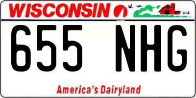 WI license plate 655NHG
